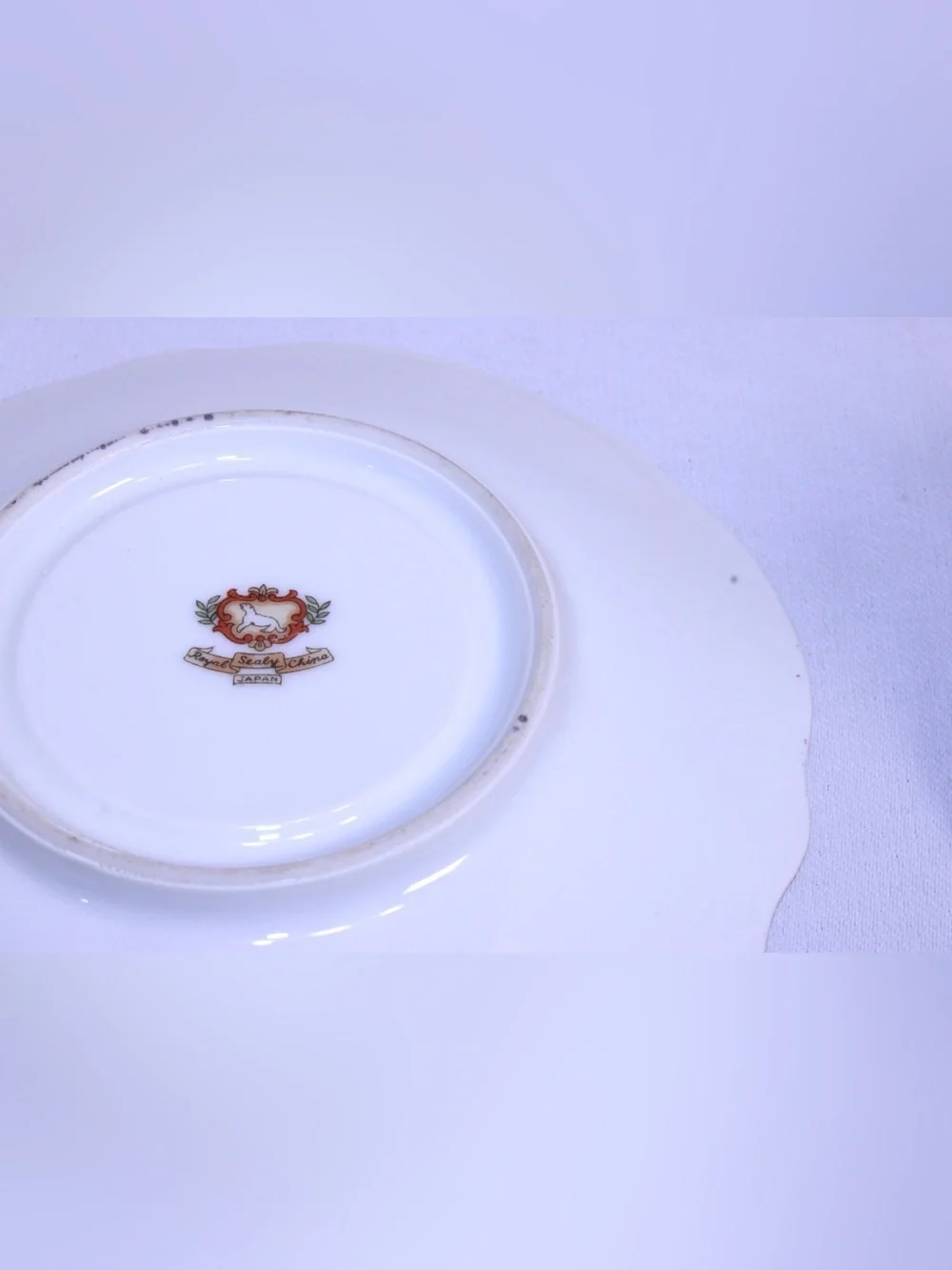 Vintage Royal Sealy China Moss Rose Teacup and Saucer Set